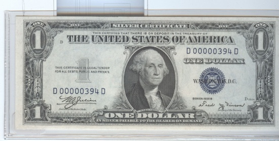 SERIES 1935-B LOW SERIAL NUMBER SILVER CERTIFICATE