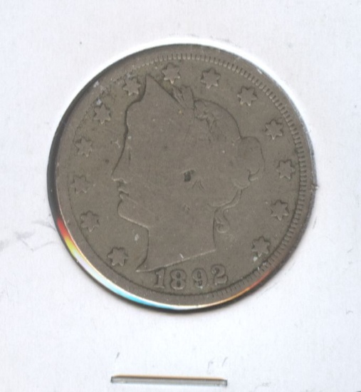 1892 LIBERTY "V" NICKEL