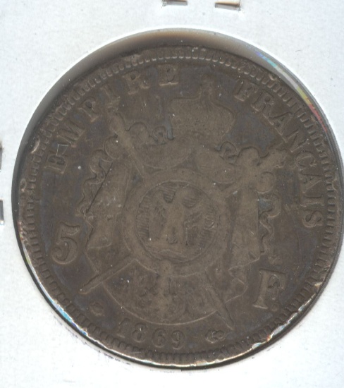 1869-A FRANCE 5 FRANCS