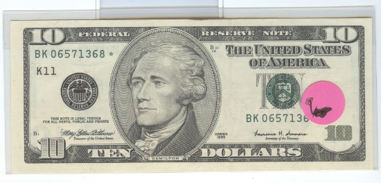 SERIES 1999 $10 FRN STAR NOTE