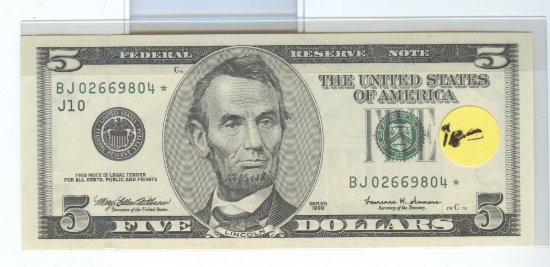 SERIES 1999 $5 FRN STAR NOTE
