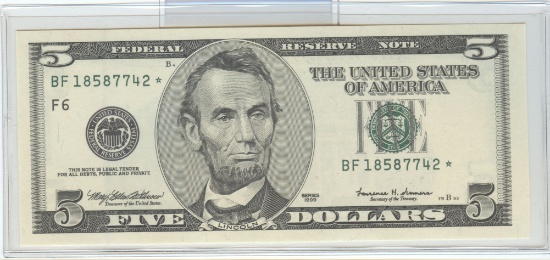 SERIES 1999 $5 FRN STAR NOTE
