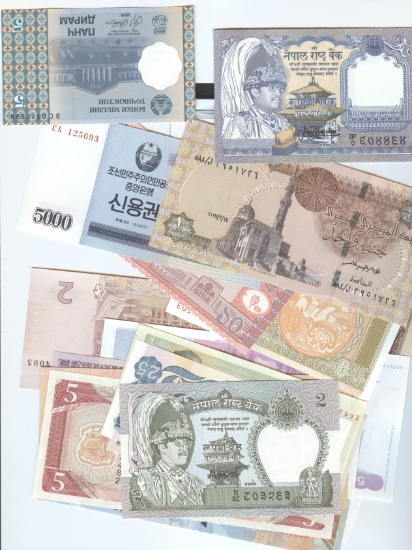 20 VARIOUS FOREIGN BANKNOTES