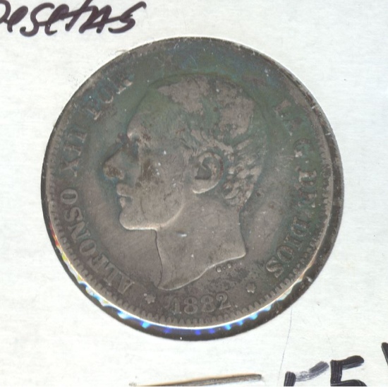 1882 SPAIN 2 PESETAS