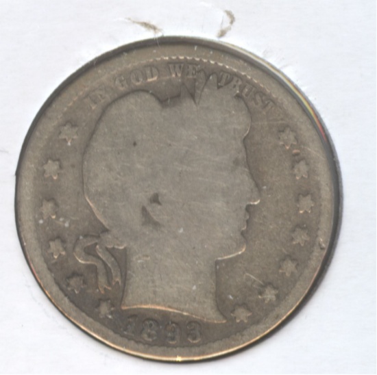1893-S BARBER QUARTER