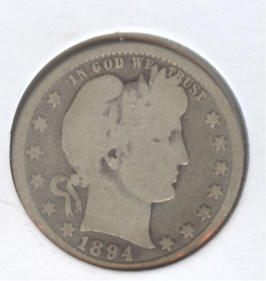 1894 BARBER QUARTER