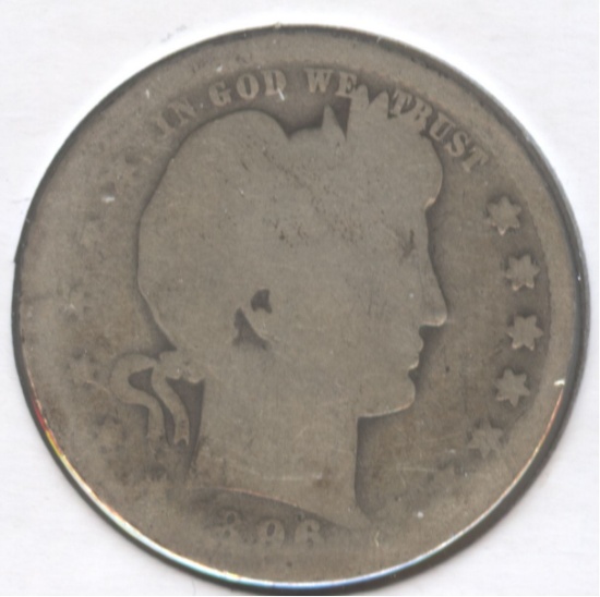 1896-O BARBER QUARTER