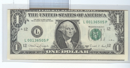SERIES 1988-A $1 FRN CUTTING ERROR
