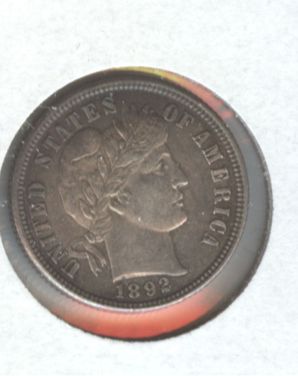 1892 BARBER DIME