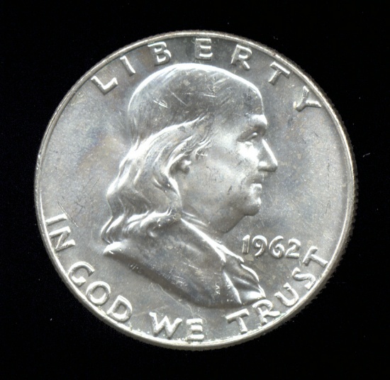 1962-D ... CH BU UNC ... Franklin Half Dollar