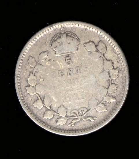 1915 ... 5 Cent - KEY DATE - Silver ... Canada