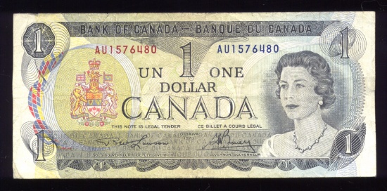 1973 ... $1 ... Old Canada Banknote