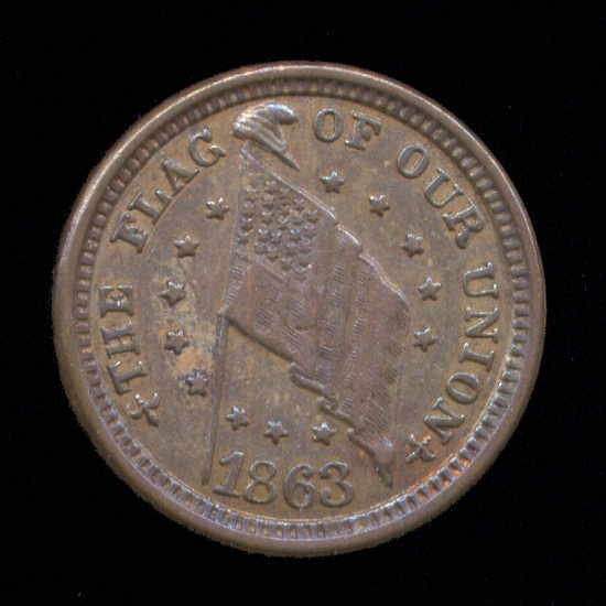 1863 ... The Flag of Our Union ... 209-410 ... Civil War Token