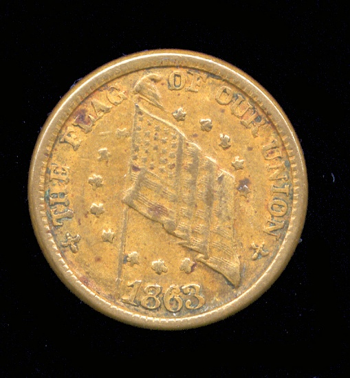 1863 ... The Flag of Our Union ... 212-415 ... Civil War Token