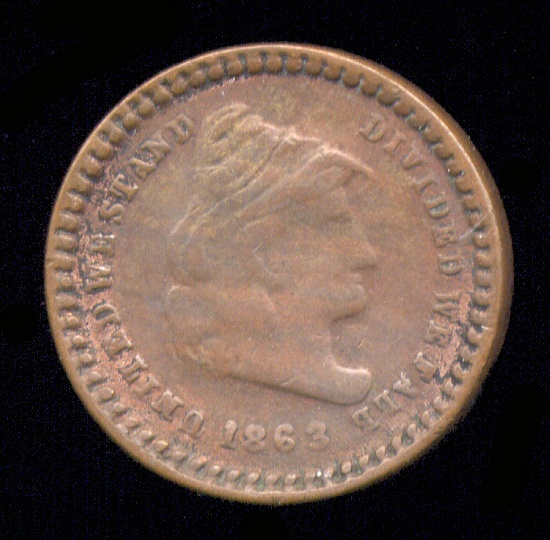 1863 ... Army & Navy ... 28-303 ... Civil War Token