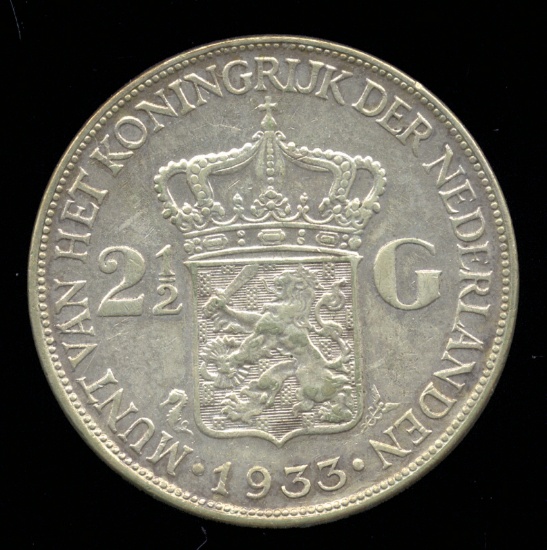 * 1933 ... 2 1/2 Gulden - Silver ... Netherlands