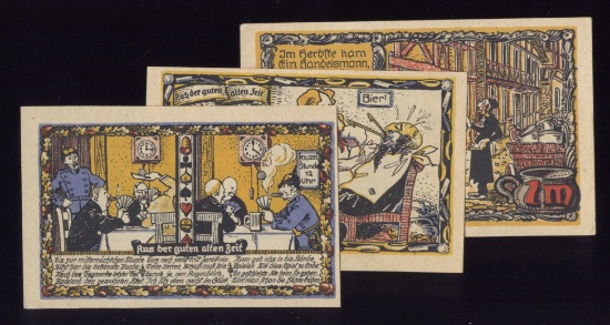3 Note Set ... 1920 Notgeld ... Old Money
