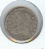 1821 BUST DIME