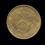 1938-A... 5 Pfennig ... Old Nazi German Coin