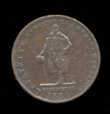 1834 Pre Civil War ... HM & EI Richards Jewelry ... Hard Times Token