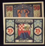 2 Note Set ... 1920 Notgeld ... Old Money