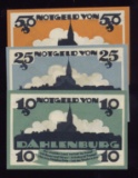 3 Note Set ... 1920 Notgeld ... Old Money