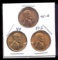 3 RED BU UNC ... Lincoln Wheat Back Cents