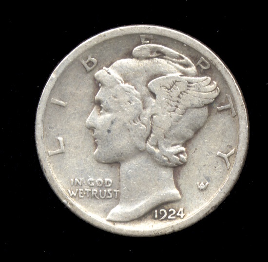 1924 ... Mid Grade ... Mercury Dime