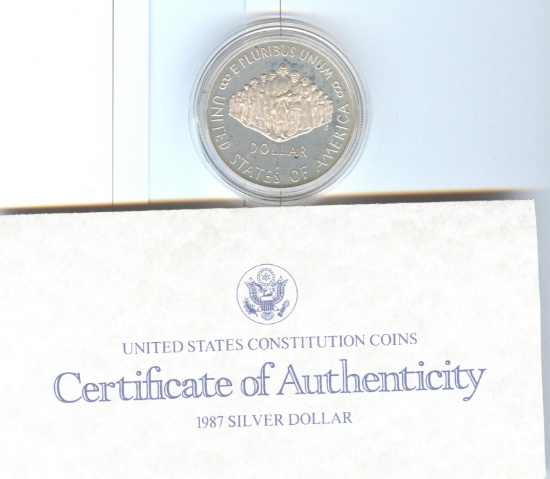 1987-S U.S. CONSTITUTION PRF SILVER DOLLAR