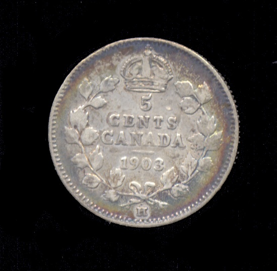 *5 Cents ... 1903-H  Silver ... Canada