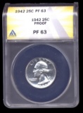 1942 ... Proof-63 ... ANACS ... Washington Quarter