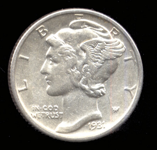 1931-S ... AU ... Mercury Dime
