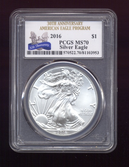 Welcome to Our Auction --- BONUS NIGHT - FREE PCGS MS-70 EAGLE