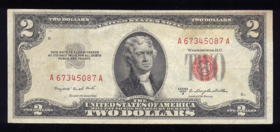 $2.00 ... 1953-B  Red Seal ... Bank Note