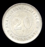 Kwang Tung ... 20 Cents ... 1921 Old Silver Chinese Coin