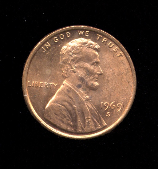 1969-S ... Doubling on "Liberty" ... Lincoln Cent