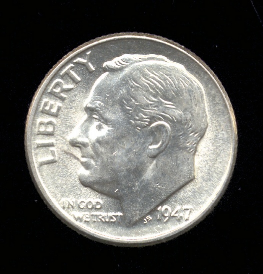 1947-D ... BU UNC ... Roosevelt Dime