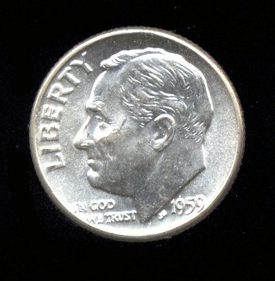 1959-D ... CH BU UNC ... Roosevelt Dime