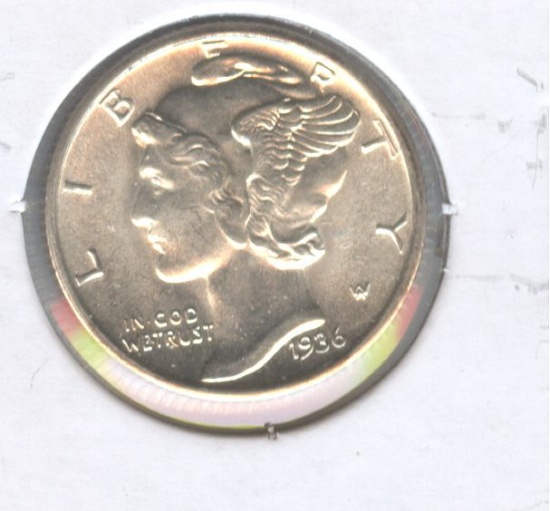 1936 MERCURY DIME