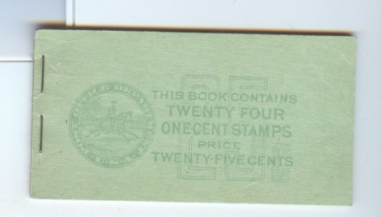 BOOKLET OF TWENTY-FOUR 1c STAMPS