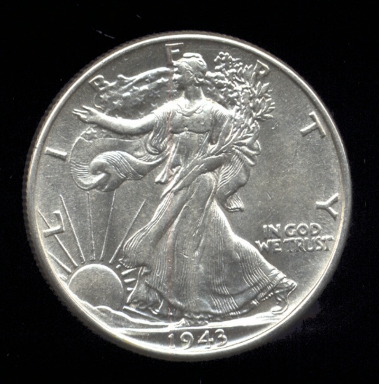 1943 ... AU++ ... Walking Liberty Half Dollar