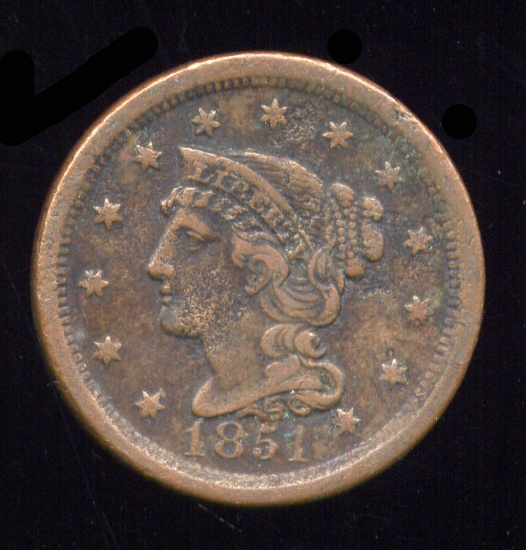 1851 ... VF ... Large Cent