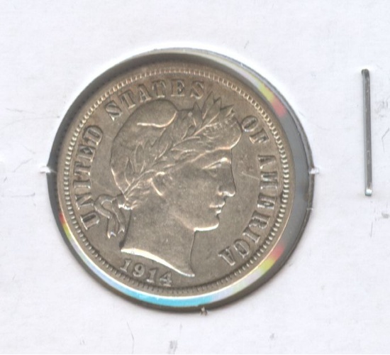 1914 BARBER DIME