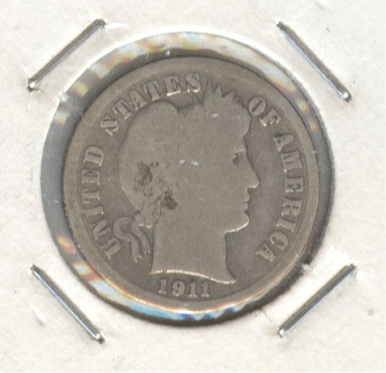 1911-D BARBER DIME