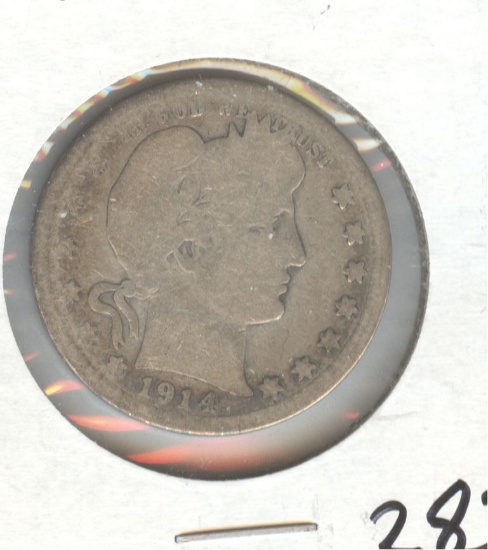 1914-S BARBER QTR