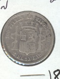 1870 SPAIN 2 PESETAS SILVER