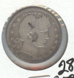 1907-D BARBER QUARTER