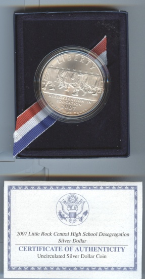 2007-P LITTLE ROCK UNC SILVER DOLLAR