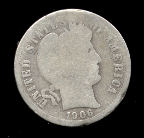 1906-D ... Barber Dime