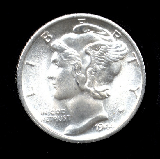 1944-D ... FSB GEM ... Mercury Dime
